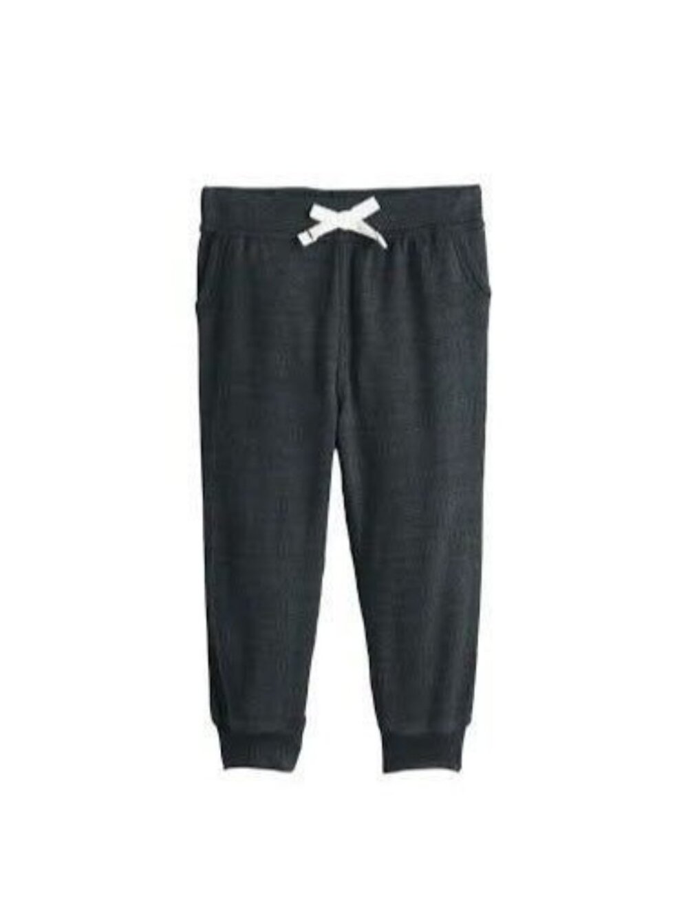 Baby Girl Jumping Beans Black Luxe Snit Joggers Size 12M